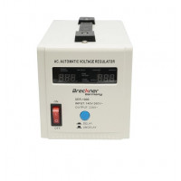 Stabilizator automat de tensiune monofazic cu releu 1000VA/140-260V, 2 prize schuko 230V, afisaj LCD Breckner Germany