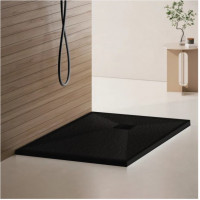 Cadita de dus dreptunghiulara 70x90 cm, slim 3 cm, negru
