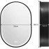 Oglinda LED cu Dulap, Ovala, 50x80cm, Dezaburire, Lumina Rece/Calda/Neutra, Rama Neagra, Spatiu de Depozitare [2]