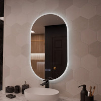 Oglinda LED Ovala 50x80cm Llexort, Touch, Sistem Dezaburire, Dimabila
