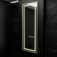 Oglinda LED Rectangulara, 45x140cm, Elena Senzor Radar Marcello, Sistem Dezaburire, Ceas & Termometru, Dimabila, Dressing Couture