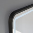 Oglinda LED Touch Gerhard Sistem Dezaburire, Ceas si Temperatura 60x80 cm Rama Negru Brushed [4]