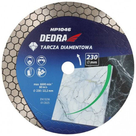 Disc diamantat cu segment tip fagure pentru taiat si slefuit 230x22.2mm H1046 Dedra [1]
