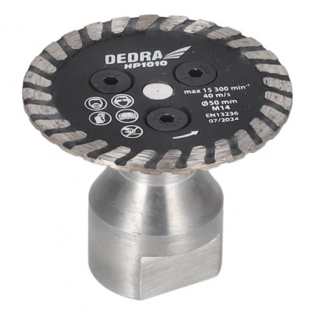 Disc diamantat 50mm x M14 pentru gresie, piatra, granit, marmura HP1010 Dedra [1]