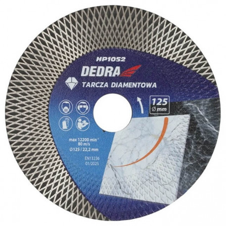 Disc diamantat cu segment tip romb pentru taiat si slefuit 230x22.2mm H1056 Dedra [1]