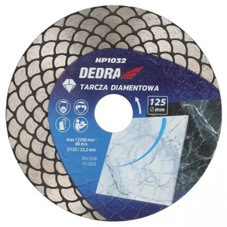 Disc diamantat cu segment tip solzi pentru taiat si slefuit 125x22.2mm H1032 Dedra [1]