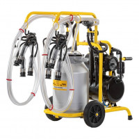 Aparat de muls vaci pe ulei cu 2 posturi si 1 bidon aluminiu 40L