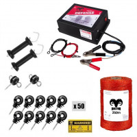 Pachet gard electric animale domestice, 2.5J Daltor + Fir 250m 90kg