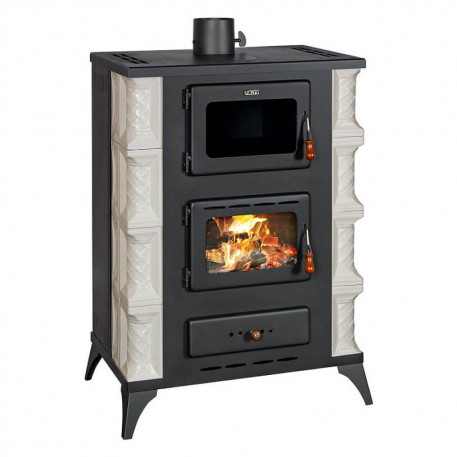  Soba pe lemne cu teracota si cuptor 12kW Prity F RK Alba [1]