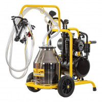 Aparat de muls capre pe ulei, 2 posturi, 1 bidon inox de 30 litri