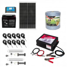 Pachet gard electric 4J Daltor + Fir 1000m 95kg + Acumulator 12V + Panou solar 30W Pachet gard electric 4J Daltor + Fir 1000m 95kg + Acumulator 12V + Panou solar 30W