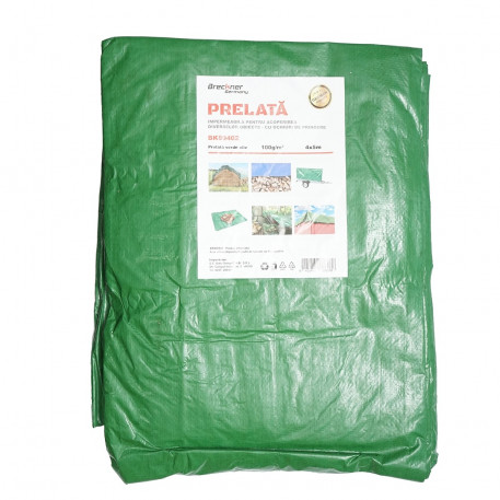 Prelata cu ochiuri de prindere 100g/m2 verde 4x5m Breckner Germany [1]