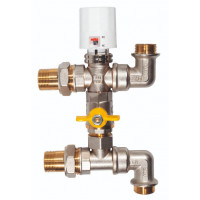 Set vana cu 3 cai cu actuator DN20 - 3/4 pentru ventiloconvector