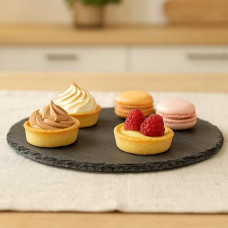 Platou servire Atmosphera ardezie, diametru 28 cm, negru Platou servire Atmosphera ardezie, diametru 28 cm, negru