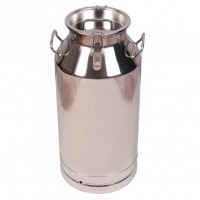 Bidon inox 40 litri cu maner si prindere cu clipsuri si capac inox