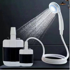 Dus portabil de camping cu robinet incorporat si incarcare USB, pentru interior si exterior Dus portabil de camping cu robinet incorporat si incarcare USB, pentru interior si exterior