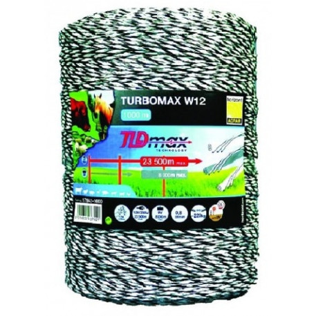 Fir 1000m TURBOMAX W12 cu 12 fire de 0.25mm, forta rupere 220kg, rezistenta electrica 0.08 ohm/m [1]
