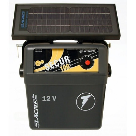 Generator de impulsuri 1J pentru gard electric Lacme Secur 100 + panou solar 6 W [1]