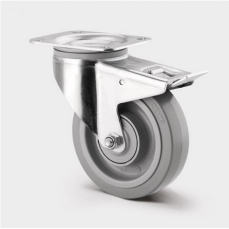 Roata pivotanta din poliamida cu frana 160 mm - 300 kg TENTE 3477UFR160P63 [1]