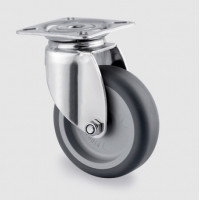 Roata pivotanta poliuretan 75 mm cu furca inox - 75 kg 7470PJO075P40 TENTE