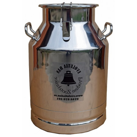 Bidon inox 30 litri cu maner si prindere cu clipsuri si capac inox [1]