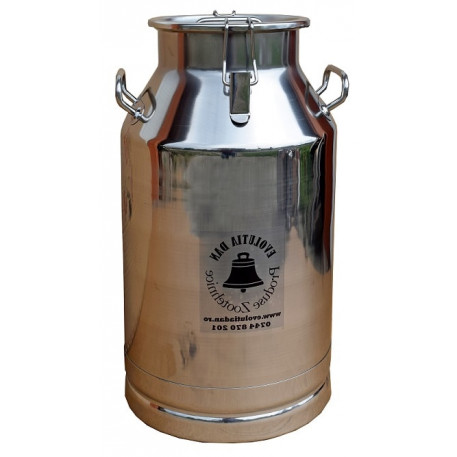 Bidon inox 40 litri cu maner si prindere cu clipsuri si capac inox [1]