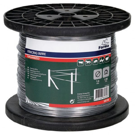 Sarma galvanizata 500m 1.6mm, forta rupere 150kg, rezistenta electrica 0.04 ohm/m [1]