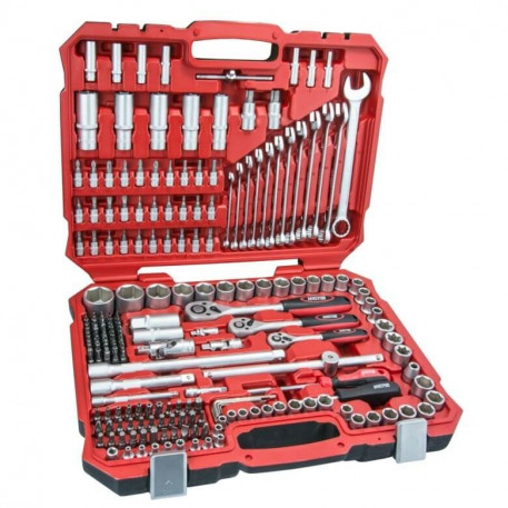 Trusa chei tubulare 1/4” + 1/2” + 3/8” - 216 piese HILLEN & MOHR TOOLS [1]