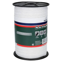 Banda gard electric 12.5mm lungime 200m cu 4 fire de 0.15mm, forta rupere 75kg, rezistenta electrica 11 ohm/m