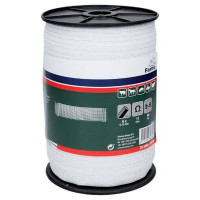 Banda gard electric 20mm lungime 200m cu 4 fire de 0.15mm, forta rupere 75kg, rezistenta electrica 11 ohm/m