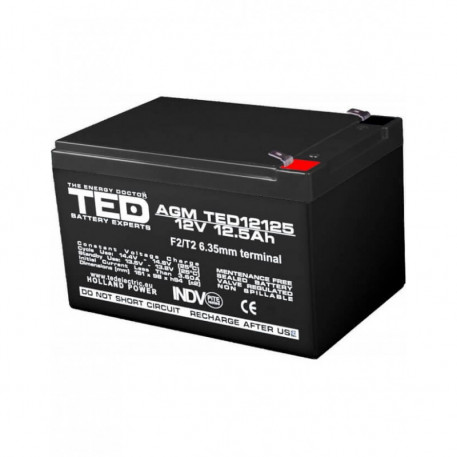 Acumulator AGM VRLA 12V 12.5A TED 151x98x95mm [1]
