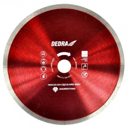 Disc diamantat ceramica 230x22.23 mm, grosime 1.8mm Hard Gres Dedra [1]