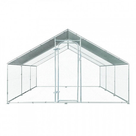 Cotet exterior pentru pasari din otel galvanizat 600x300x195cm [1]