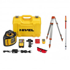 Nivela laser rosu rotativa cu autonivelare NL520R + trepied SJJ1 + stadie laser LS-24