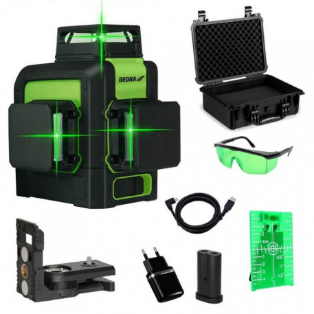 Nivela laser verde cu 3 plane Multilaser 3D Dedra [1]