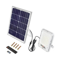 Lampa LED proiector 100W cu panou solar 25W si telecomanda IP66 Breckner Lampa LED proiector 100W cu panou solar 25W si telecomanda IP66 Breckner