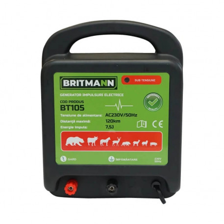 Generator de impulsuri 7.5J 230V pentru gard electric BRITMANN [1]