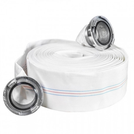Furtun refulare tip pompieri cu racorduri legate 3 toli 6 bari la rola 20m [1]