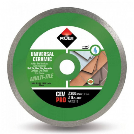 Disc diamantat RUBI CEV 200x25,4 mm PRO pentru gresie si faianta [1]
