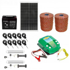 Gard electric pachet complet, 2000m 4.5J 100kg + Acumulator 12V + Panou solar 30W Gard electric pachet complet, 2000m 4.5J 100kg + Acumulator 12V + Panou solar 30W