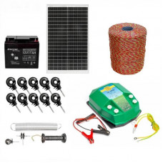 Gard electric pachet complet, 1000m 4.5J 100kg + Acumulator 12V + Panou solar 30W Gard electric pachet complet, 1000m 4.5J 100kg + Acumulator 12V + Panou solar 30W