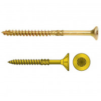 Surub autoforant 4x80 mm pentru lemn RO-JET 200 buc, cu cap inecat, otel zincat galben