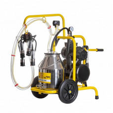 Aparat de muls vaci pe ulei cu 1 post si 1 bidon inox 30L Aparat de muls vaci pe ulei cu 1 post si 1 bidon inox 30L