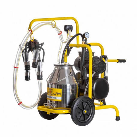 Aparat de muls vaci pe ulei cu 1 post si 1 bidon inox 30L [1]