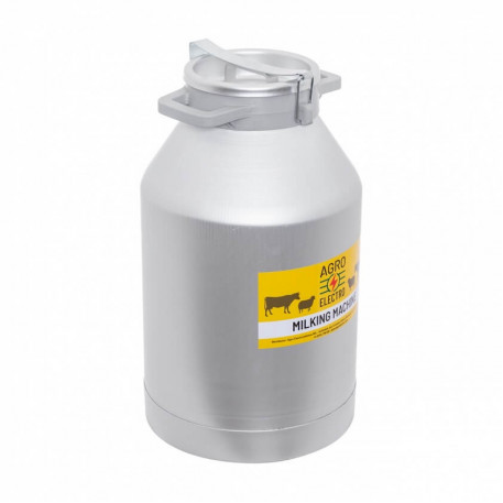 Bidon aluminiu 40 litri cu manere si prindere cu clipsuri si capac aluminiu [1]