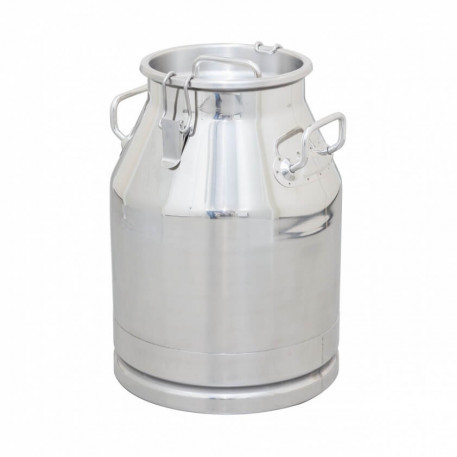 Bidon inox 30 litri cu manere si prindere cu clipsuri si capac inox [1]