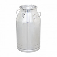 Bidon inox 40 litri cu manere si prindere cu clipsuri si capac inox Bidon inox 40 litri cu manere si prindere cu clipsuri si capac inox