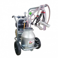 Aparat de muls oi si capre cu 2 posturi si 1 bidon aluminiu 30L Gardelina T130 AL PS Aparat de muls oi si capre cu 2 posturi si 1 bidon aluminiu 30L Gardelina T130 AL PS