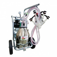 Aparat de muls oi si capre cu 2 posturi si 1 bidon inox 30L Gardelina T130 INOX PS Aparat de muls oi si capre cu 2 posturi si 1 bidon inox 30L Gardelina T130 INOX PS