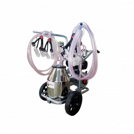 Aparat de muls oi si capre cu 4 posturi si 1 bidon inox 30L Gardelina T230 INOX PS [1]